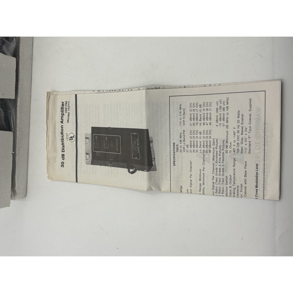 Channel Master MATV Systems Model 7331B - Picture 4 of 5